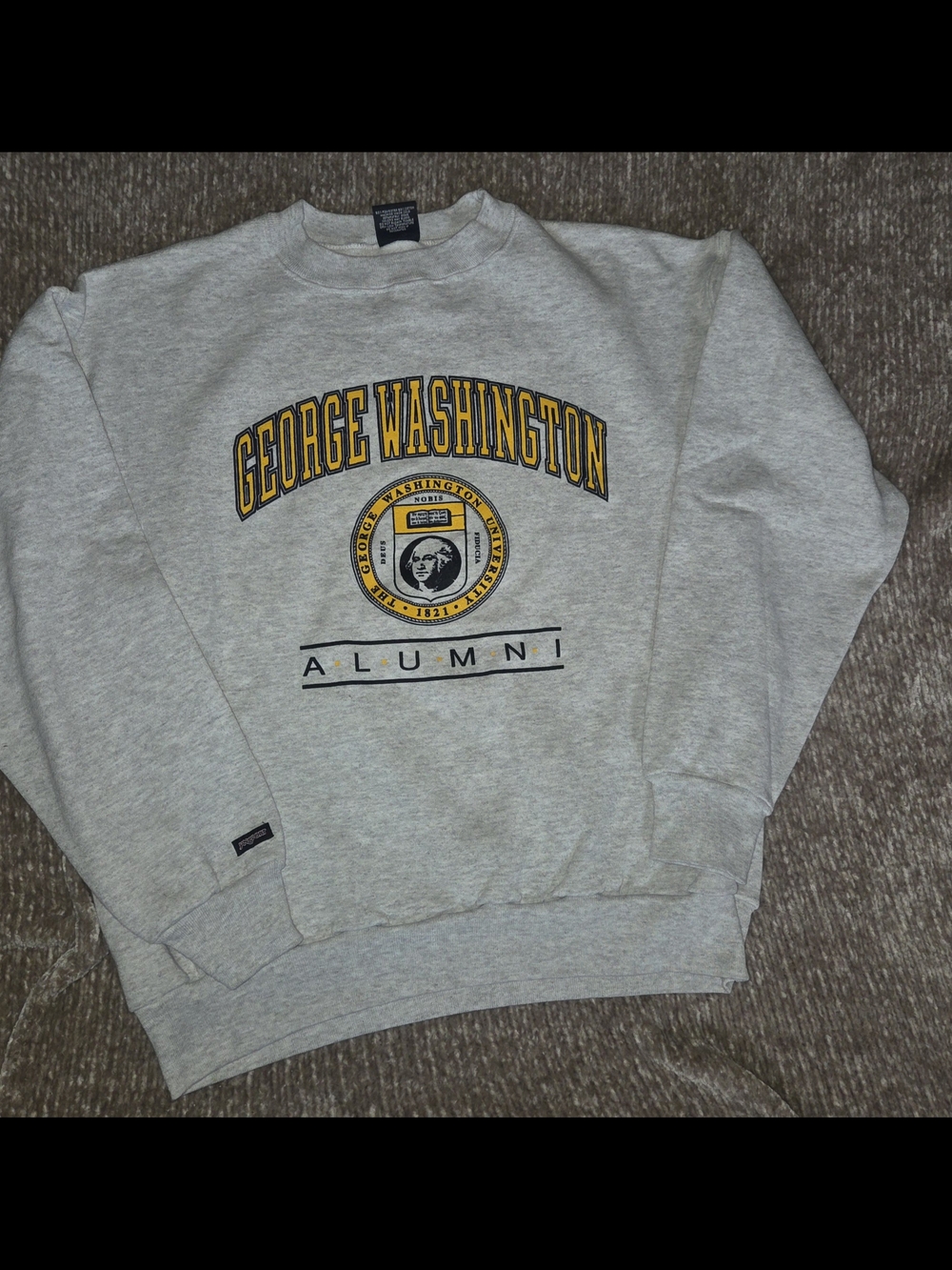 Vintage George Washington Alumni Crewneck Sweatshirt - Heather Gray